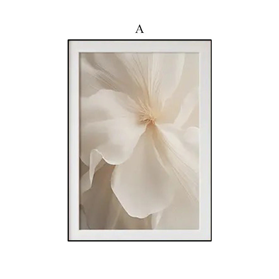 White Floral Vase Warm Living Room Bedroom Canvas Painting Decoration