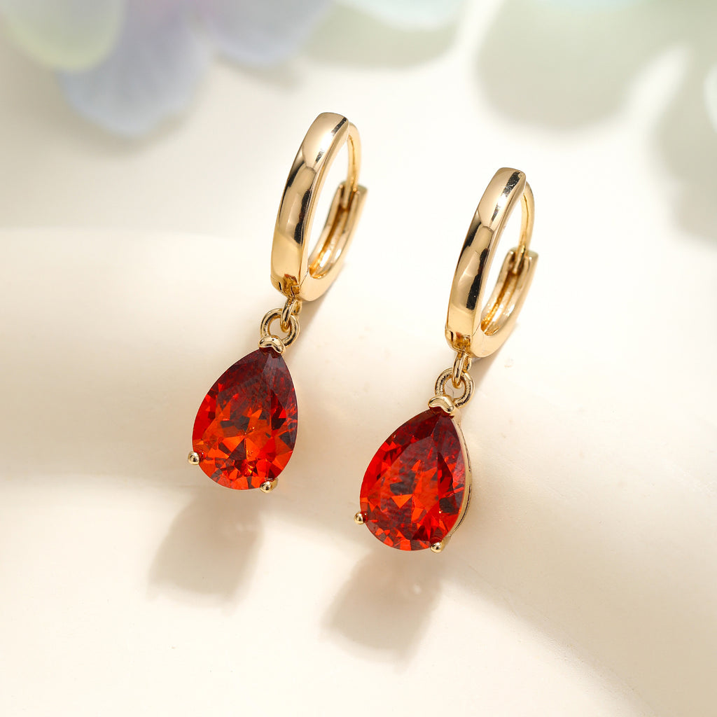 Waterdrop Zircon Earrings A Niche High-end Light-luxury Accessory