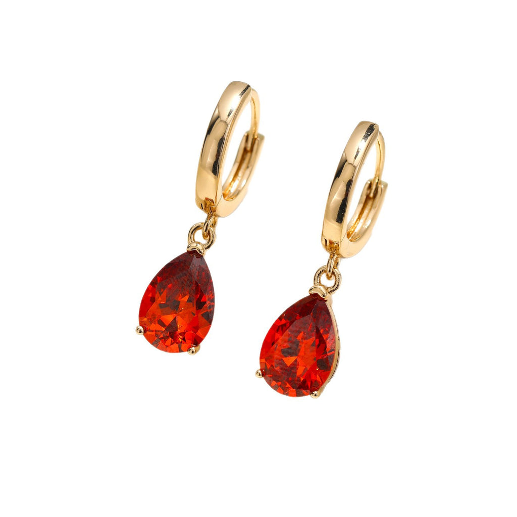 Waterdrop Zircon Earrings A Niche High-end Light-luxury Accessory