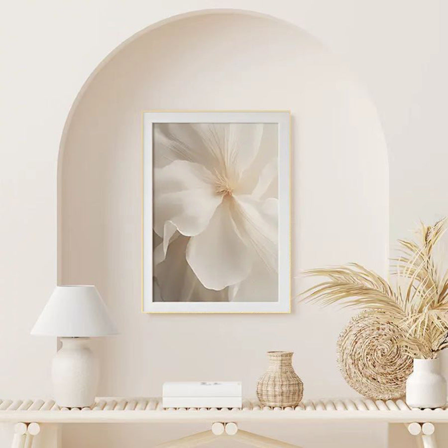 White Floral Vase Warm Living Room Bedroom Canvas Painting Decoration