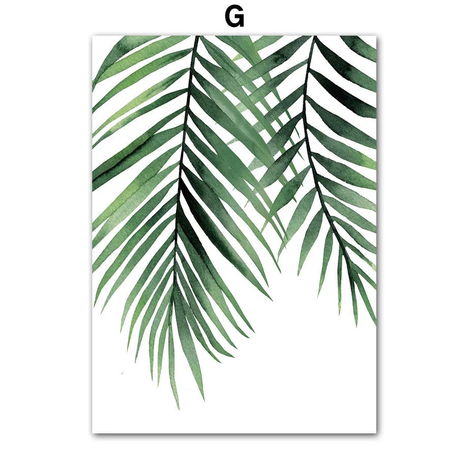 Green Watercolor Plant Leaf Monstera Poster Decorative Art Print