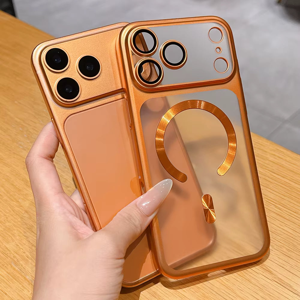 Luxury Matte Translucent Magnetic Case For iPhone 17 Pro Max 17Pro 17 Air For Magsafe Wireless Charging Camera Protector Cover